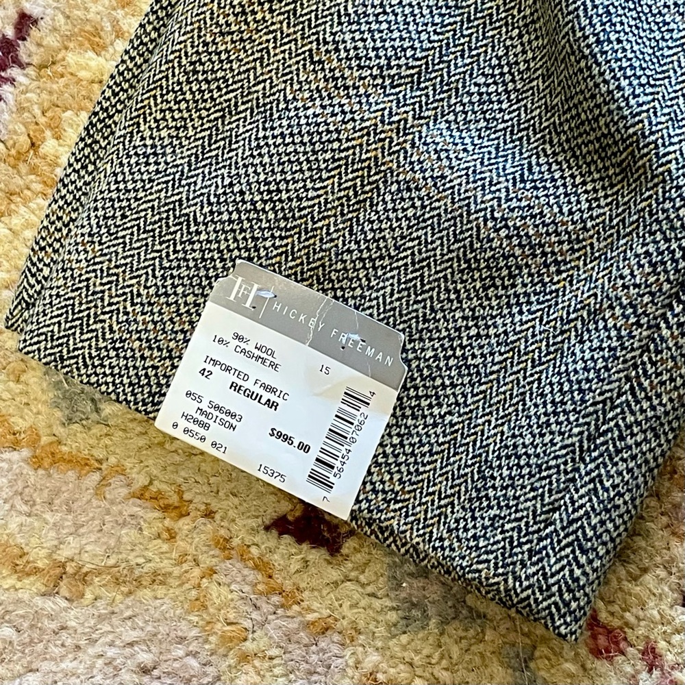NWT Hickey Freeman Madison Blazer Green Wool and Cashmere Blend Sport Coat 42 - Picture 14 of 15